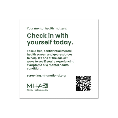 Mental Health Screening Postcards - 50 Pack